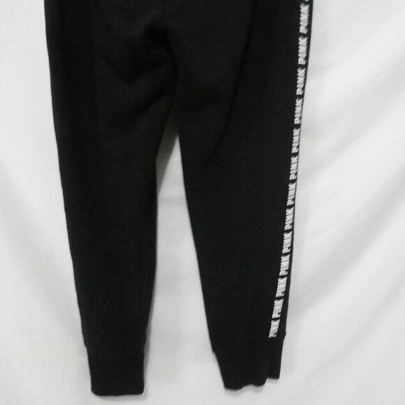 PINK - Victoria's Secret | small | Black Trackpants | White "PINK" Print Sides - Picture 14 of 16
